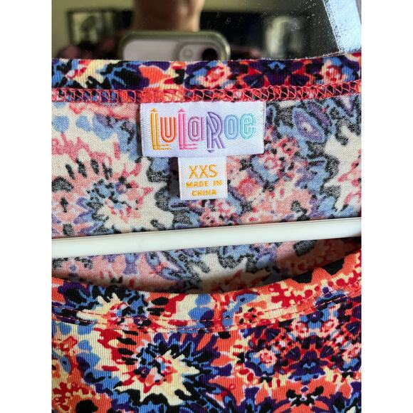 NWT LuLaRoe floral geometric dress xxs - Picture 4 of 4